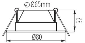 Kanlux 39260 - Corp de iluminat încastrat LED FIZU LED/4W/230V 3000/4000/6500K negru