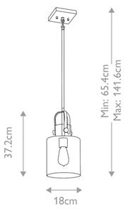 Quintiesse QN-KITNER-P-NBR - Lustră pe tijă KITNER 1xE27/60W/230V auriu/negru