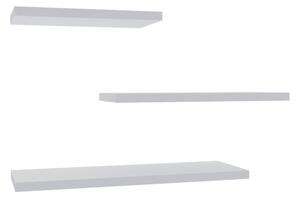 Set 3 etajere de perete Leilara din PAL melaminat, alb
