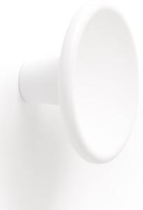 Buton pentru mobila Disc Zamak, finisaj alb mat, D 38 mm