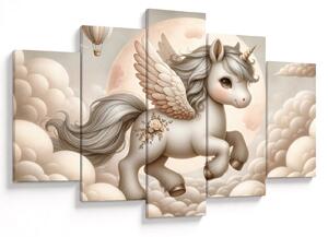 Tablou - Inorog în nori (150x105 cm)