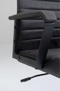 Scaun de birou Labora High Negru, modern cu picioare de poliamida, șezut negru de țesătură, stil modern, finisaj acoperit cu pulbere