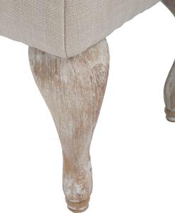Banca tapitata cu stofa, cu picioare din lemn Provenza Ivoir, l97xA42xH40 cm
