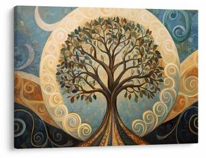 Tablou – Arborele vieții și spirale (70x50 cm)