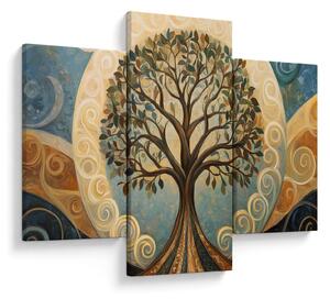 Tablou – Arborele vieții și spirale (90x60 cm)