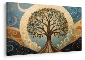 Tablou – Arborele vieții și spirale (90x60 cm)
