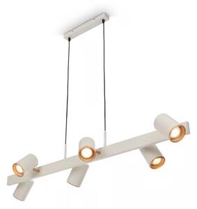 Briloner 4058064 - Lustra suspendată pe cablu ERA 6xGU10/10W/230V, crem
