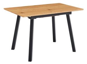 Masă sufragerie Dylan (stejar + negru) (pentru 4 până la 6 persoane). 1119481