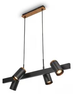Briloner 4059045 - Lampă suspendată cu cablu ERA, 4 x GU10, 10 W, 230 V, neagră