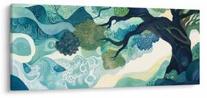 Tablou – Coroană verde a arborelui vieții (120x50 cm)