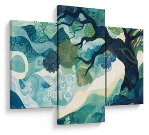 Tablou – Coroană verde a arborelui vieții (90x60 cm)