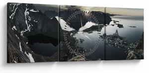 Tablou - Munții norvegieni (cu ceas) (90x30 cm)