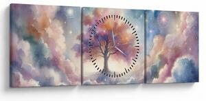 Tablou – Arborele vieții printre nori (cu ceas) (90x30 cm)