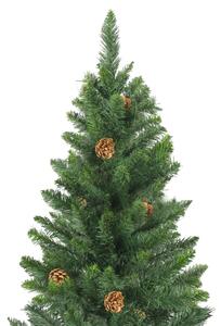 Brad de Crăciun artificial cu conuri de pin, verde, 150 cm