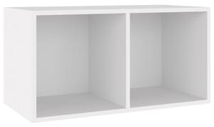 Cutie de depozitare viniluri, alb, 71x34x36 cm, lemn compozit