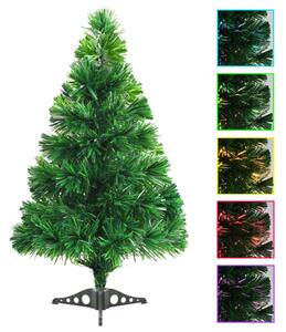 Brad de Crăciun artificial cu fibră optică, verde, 64 cm