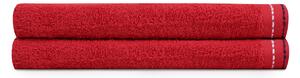 Set 2 prosoape de baie, Beverly Hills Polo Club, 401 - Red, 50x90 cm, 100% bumbac, rosu