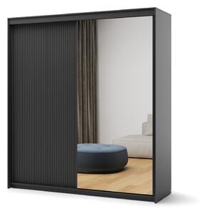 Dulap Fresno 166Negru, 22x20x6cm, Uși dulapUși dulap: Glisante
