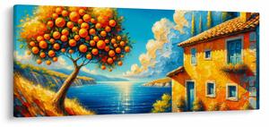 Tablou - Casă cu portocale II. (120x50 cm)