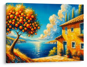 Tablou - Casă cu portocale II. (70x50 cm)