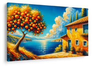 Tablou - Casă cu portocale II. (90x60 cm)