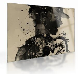 Tablou pe sticlă - Femeie de jazz (70x50 cm)