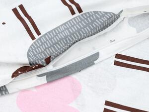 Lenjerie de pat din bumbac Culoare gri, DARWIN + husa de perna 40 x 40 cm Dimensiune lenjerie de pat: 70 x 90 cm | 140 x 200 cm