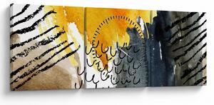 Tablou - Acuarelă abstractă (cu ceas) (90x30 cm)