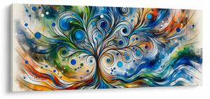 Tablou – Arbore energetic colorat (120x50 cm)