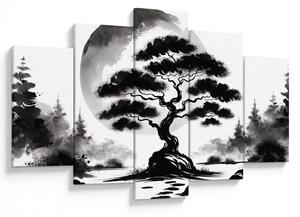 Tablou – Bonsai alb-negru (150x105 cm)