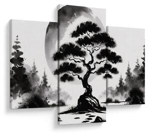 Tablou – Bonsai alb-negru (90x60 cm)