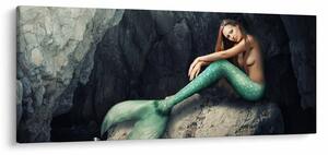 Tablou - Sirena pe stâncă (120x50 cm)