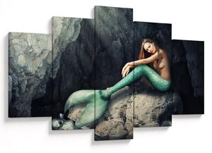 Tablou - Sirena pe stâncă (150x105 cm)