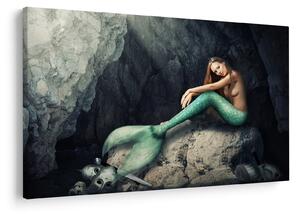 Tablou - Sirena pe stâncă (90x60 cm)