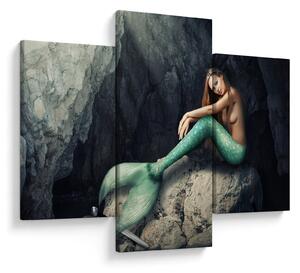 Tablou - Sirena pe stâncă (90x60 cm)