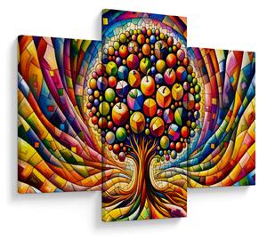 Tablou – Arbore colorat cu mere (90x60 cm)