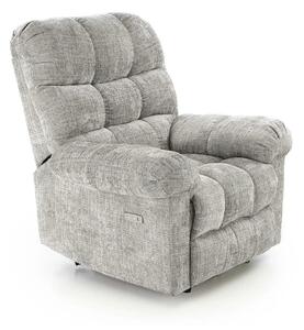 Fotoliu recliner AMORE, gri, stofa, 105x100x86 cm