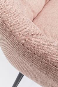 Scaun cu spatar matlasat picioare roz negru 53x100 cm