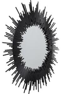Oglinda de perete cu rama neagra Sun Rise Ø104 cm