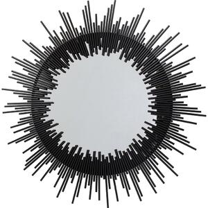 Oglinda de perete cu rama neagra Sun Rise Ø104 cm