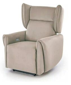 Fotoliu recliner GELATO, bej, stofa clasica, 83x91/161x95/109 cm