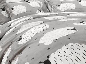 Lenjerie de pat din bumbac cenusie OAIE Dimensiune lenjerie de pat: 70 x 90 cm | 140 x 200 cm