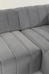 Canapea de colt din catifea Titan 285x185 cm dreapta