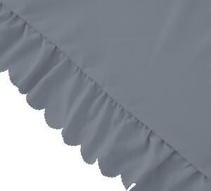 Lenjerie de pat din microfibra cu volane gri inchis VIRGINIA Dimensiune lenjerie de pat: 70 x 80 cm | 140 x 200 cm