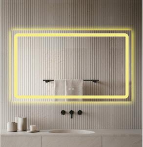 Oglindă Baie LED și Dezaburire Elit's Premium cu Senzor Touch, Lumina Rece, Caldă și Neutră, 120x70cm