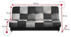 Canapea tapițată COCCO, 192x90x90, soro 100/soro 93/soro 83/soro 76