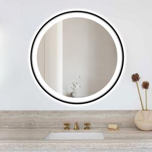 Oglindă Baie LED Elit's Premium cu Senzor de Miscare , Lumina Rece, Caldă și Neutră, 70cm, rama Neagra