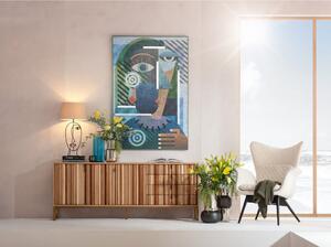 Tablou canvas abstract Geometric Woman 100x150 cm realizat manual