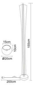 Globo 68256S - Lampă de podea LED MALINDA LED/48W/230V 2700/4000/6000K