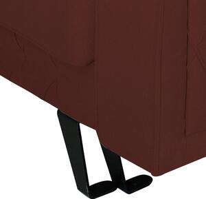 Canapea extensibila Alisson, cu lada de depozitare si picioare negre, stofa p58 grena, 230x105x80